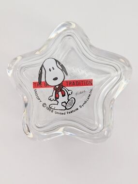 Peanuts Snoopy Collectible Glass Star-Shaped Trinket/Accent Piece/Storage Dish